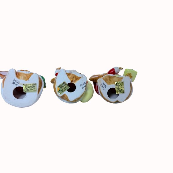 Homco Christmas Mouse Figurines Set Of 3 Anthropomorphic VTG Retro Holiday Decor - Picture 11 of 15
